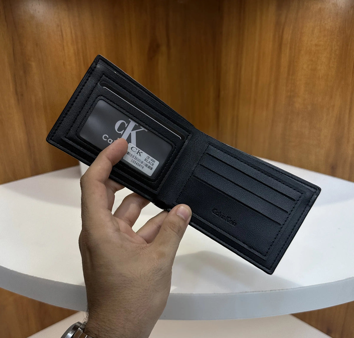 Calvin Klei n Premium Mongram Wallet Black Ck34