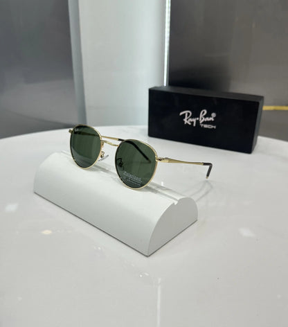 RayBan Matt Gold Green Metal Premium Shades 2815