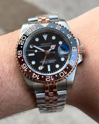 Seiko MOD GMT Root Beer Heavy Shift Movement