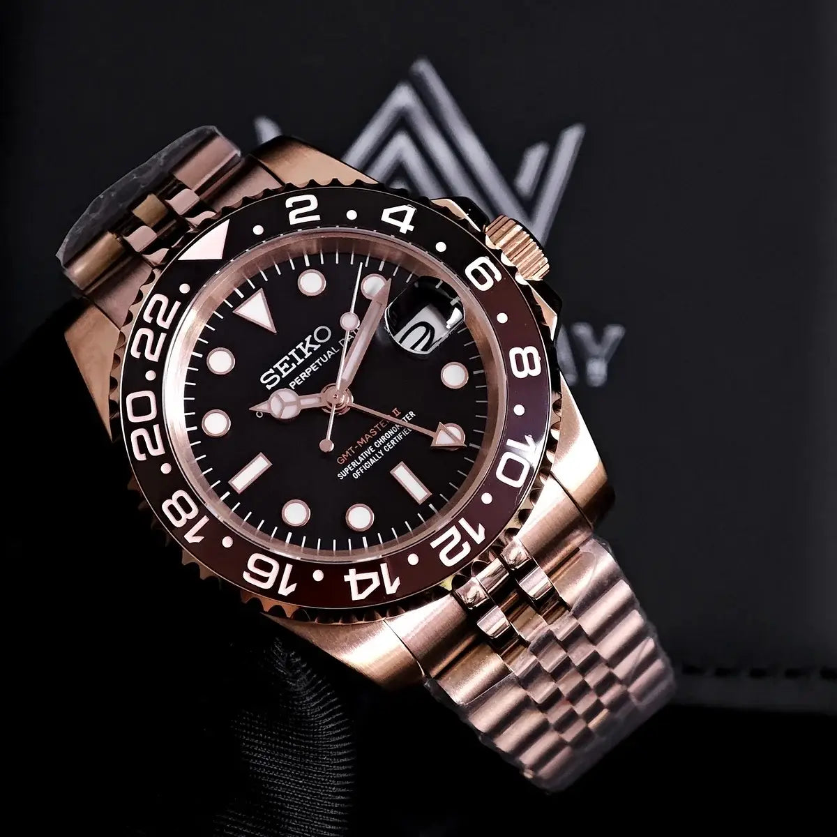 Seiko MOD GMT Root Beer Heavy Shift Movement