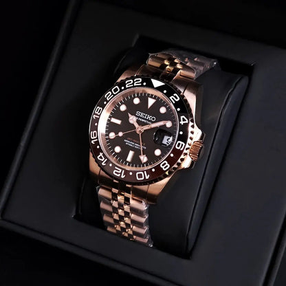 Seiko MOD GMT Root Beer Heavy Shift Movement