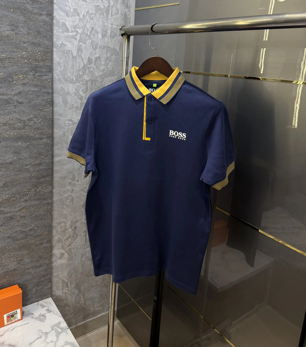 Hugo Bos s Blue Logo Work Premium Polo T-shirt