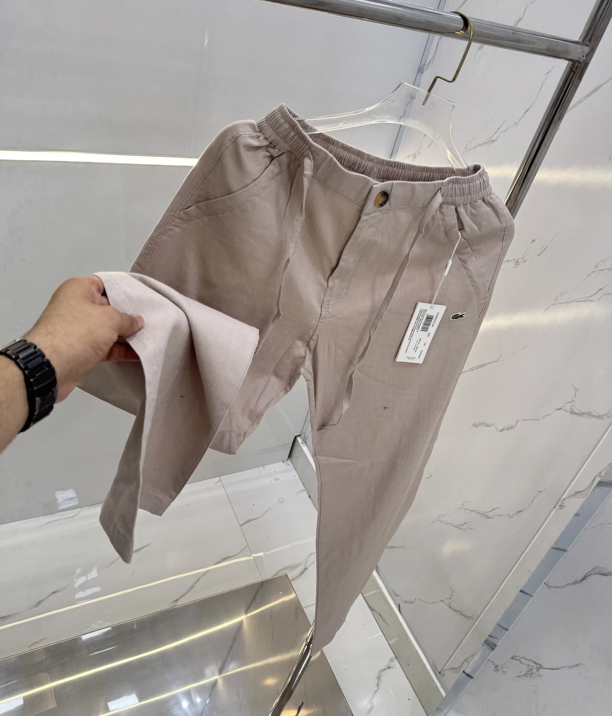 Lacost e Beige Premium Linen Trouser
