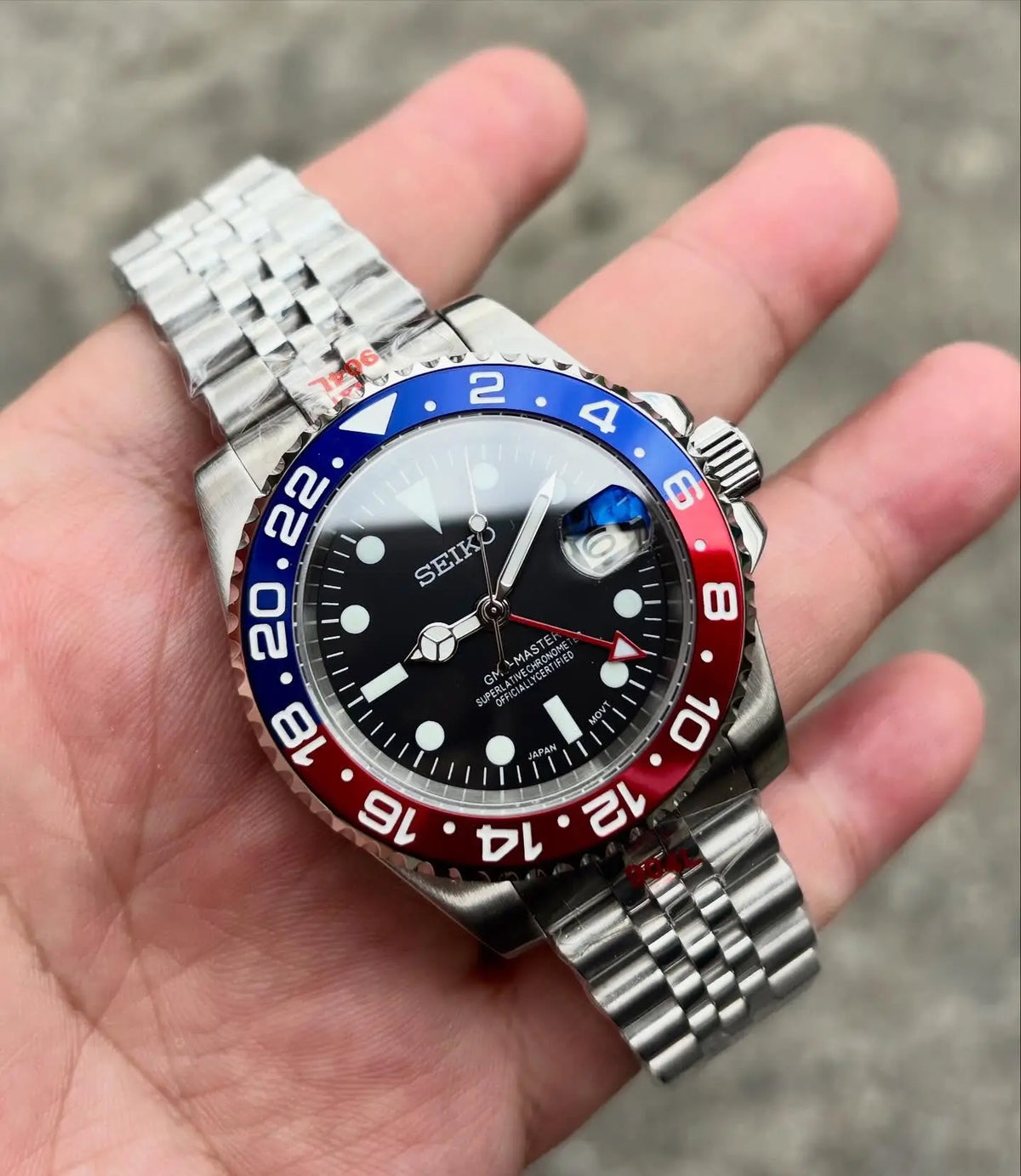 Seiko MOD GMT Master Pepsi Heavy Shift Movement