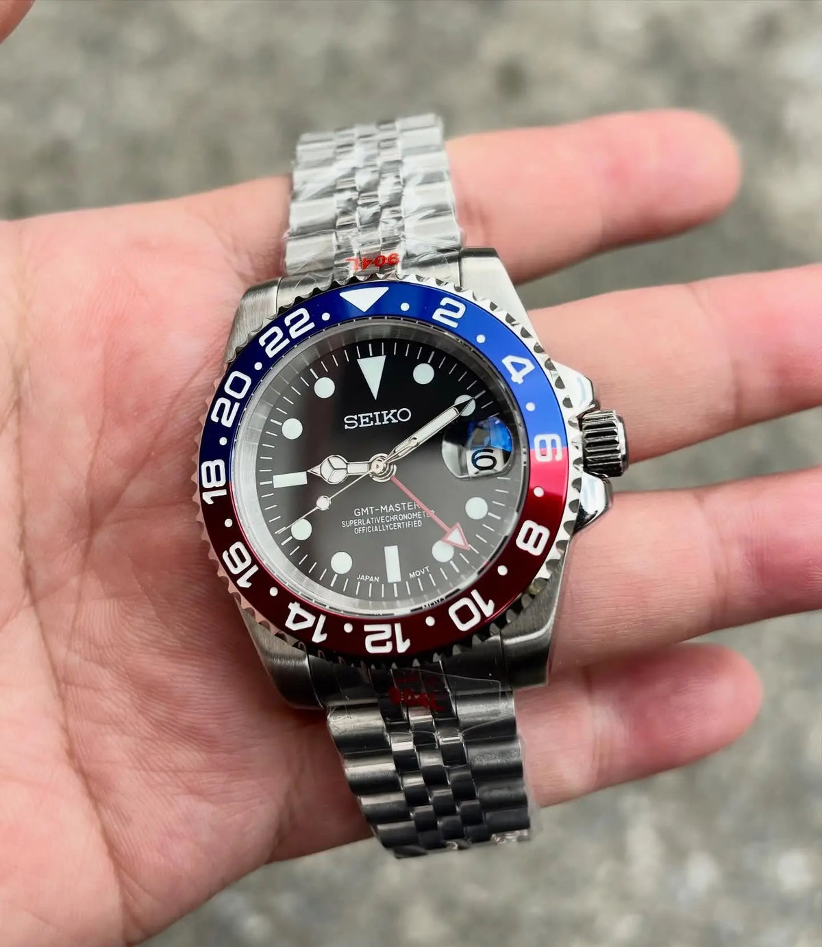 Seiko MOD GMT Master Pepsi Heavy Shift Movement
