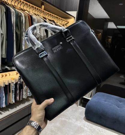 Mont Blan c Luxury Premium Imported Black Laptop Bag mb1115