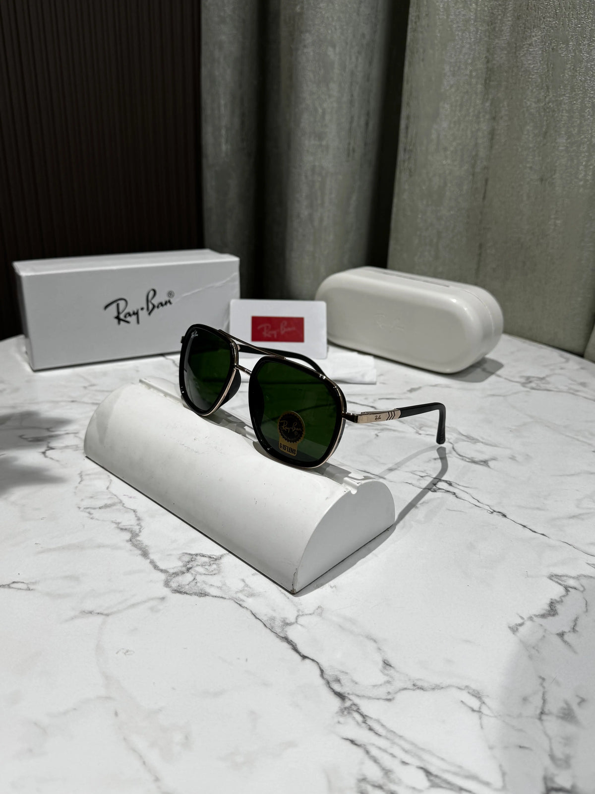 RayBan Gold Green Premium Shades