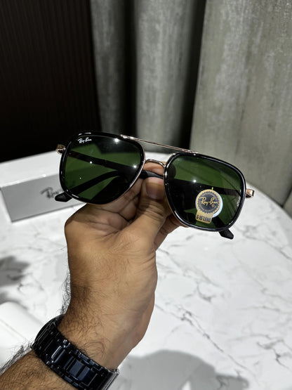 RayBan Gold Green Premium Shades