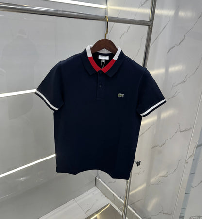 Lacost e Navy Blue Logo Work Premium Polo T-Shirt