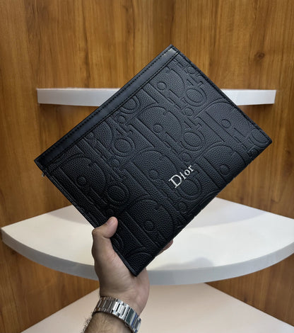Dio r Monogram Luxury Unisex Pochette Blue With Box Balck d16