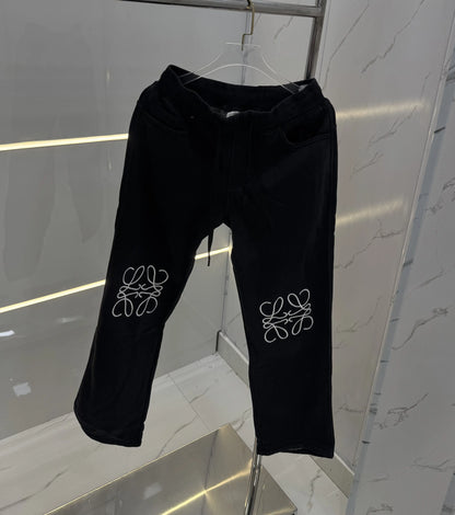 Loewe Black Embroidery Work Premium Trackpant