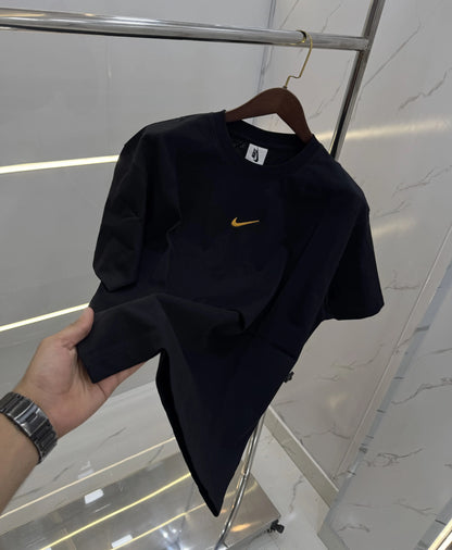 Nik e Black Logo Work Imported Oversized T-shirt
