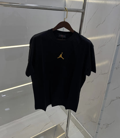 Air Jordan Black Logo Work Imported Oversized T-shirt