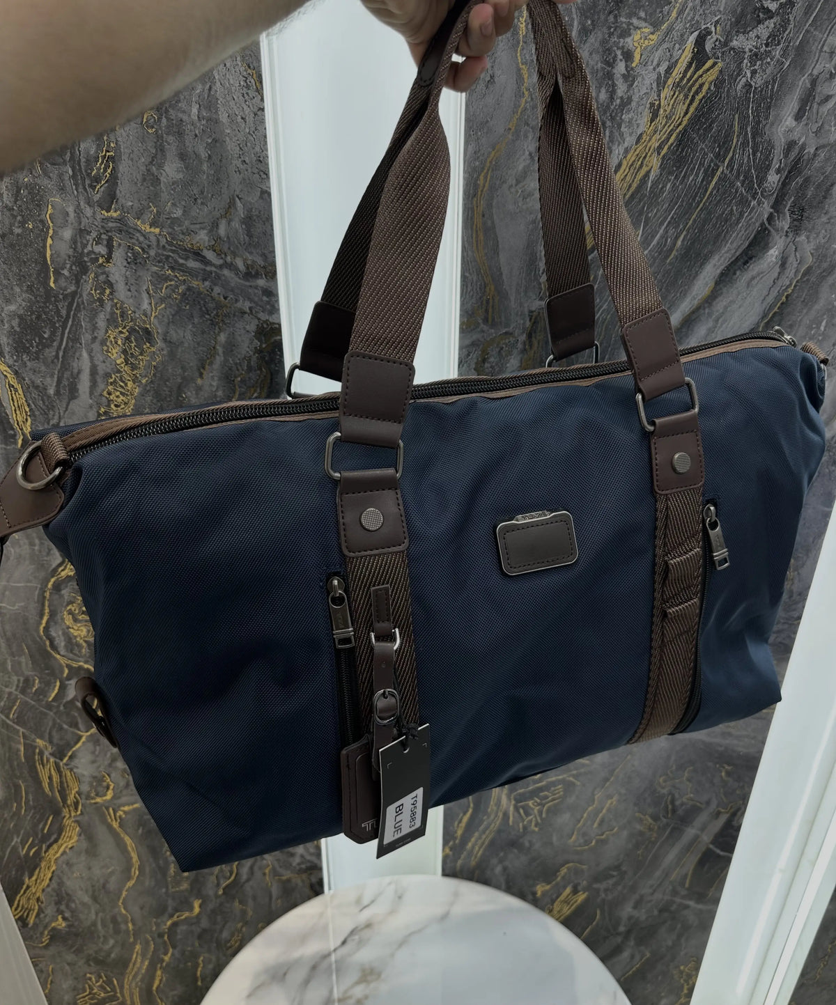 Tum i Alpha 3 Luxury Imported Duffel Bag Blue