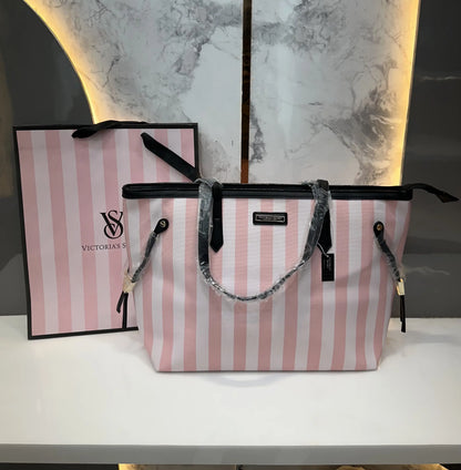 Victorias Secre t Luxury Tote Bag Pink With Carry Bag vs410