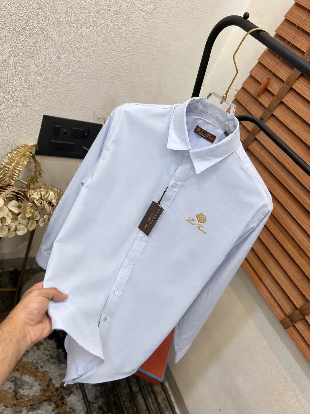 Loro Pian_a 100% Pure Soft Linen Cotton Imported Shirt With OG Box (DN 647)