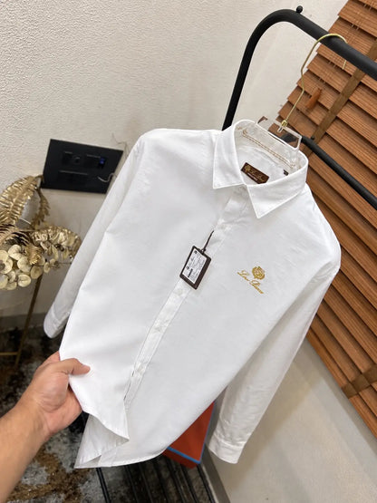 Loro Pian_a 100% Pure Soft Linen Cotton Imported Shirt With OG Box (DN 647)