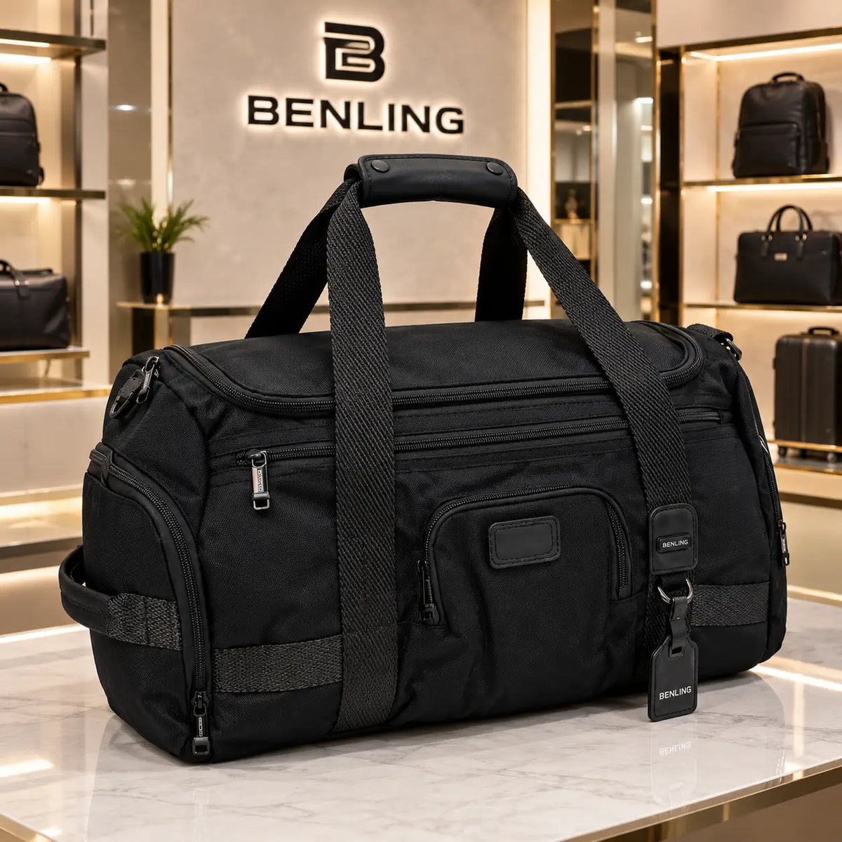 Benling Luxury Imported Duffel Bag Black