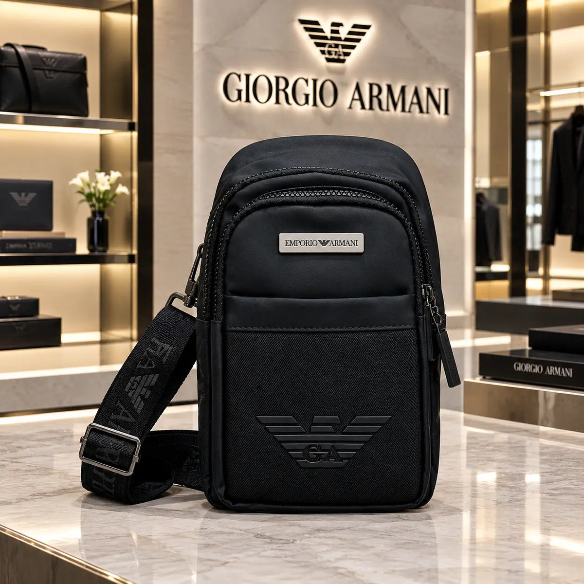 Giorgio Armani Premium Cross Bag Black ga1109