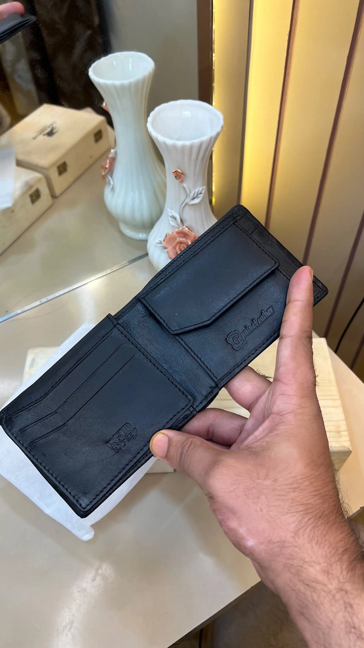 BB BURBERRY PREMIUM QUALITY IMP WALLETS WITH OG WOODEN BOX
