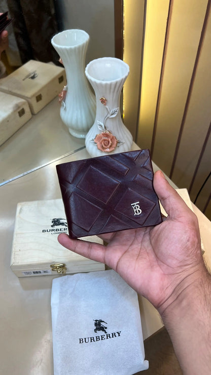 BB BURBERRY PREMIUM QUALITY IMP WALLET WITH OG WOODEN BOX