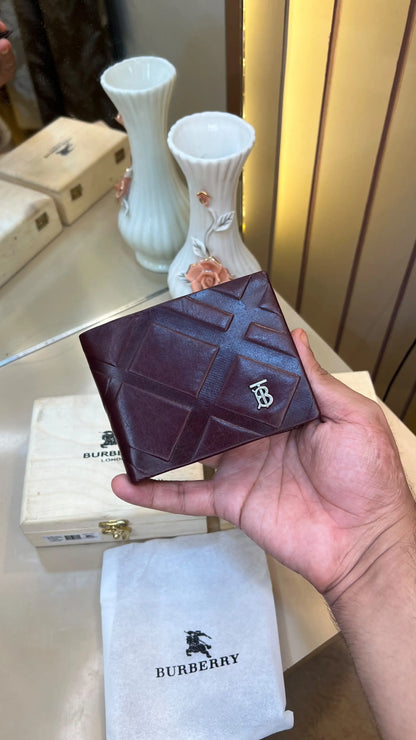 BB BURBERRY PREMIUM QUALITY IMP WALLET WITH OG WOODEN BOX