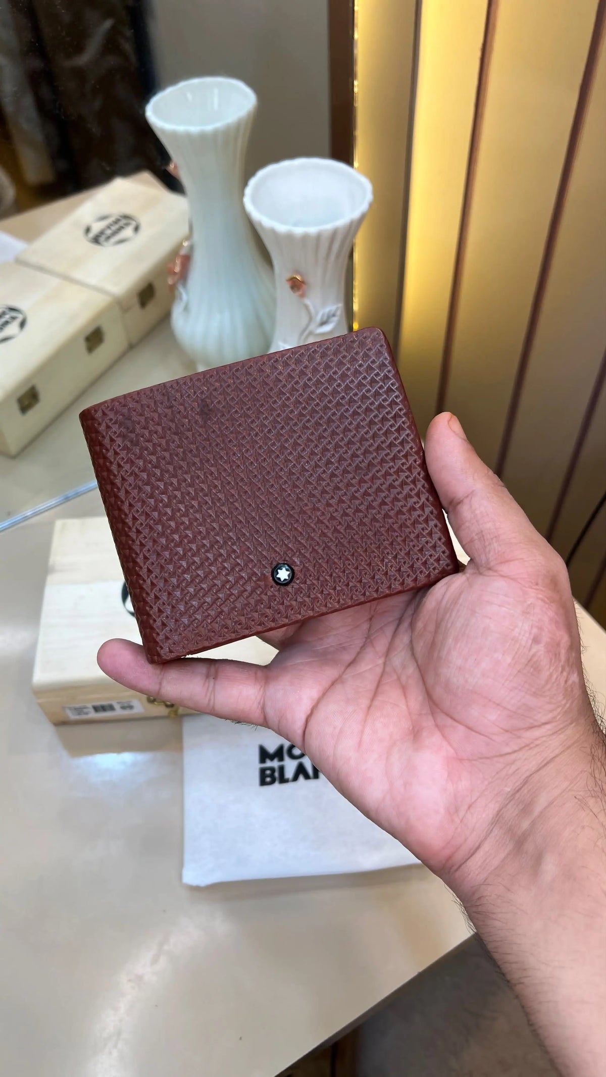 MONT BLANC IMP PREMIUM QUALITY WALLETS WITH OG WOODEN BOX