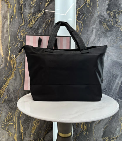 Victorias Secre t Luxury Tote Bag Black With Carry Bag vs330