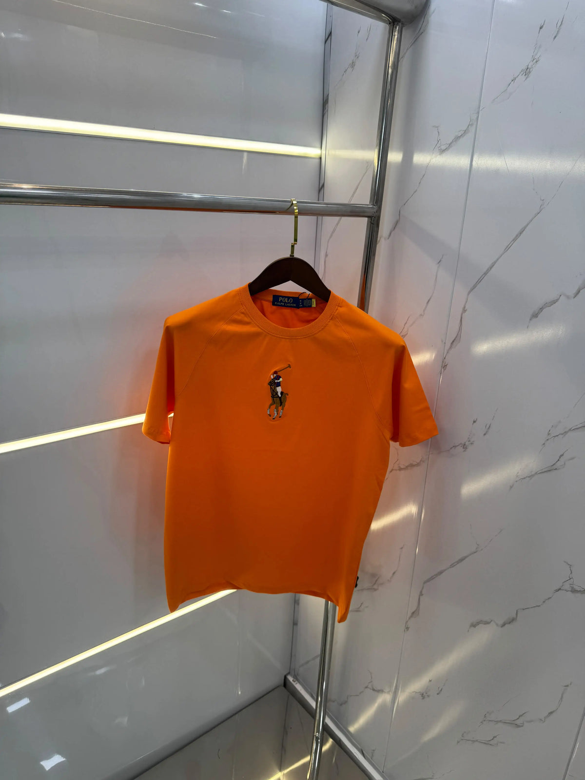 Ralp h Lauren orange Embroidery Logo premium Polo T-shirt