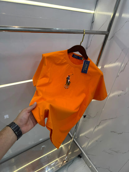 Ralp h Lauren orange Embroidery Logo premium Polo T-shirt