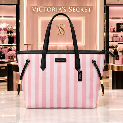 Victorias Secre t Luxury Tote Bag Pink With Carry Bag vs410