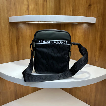Armani Exchang e Premium Cross Bag  Black Greenam100