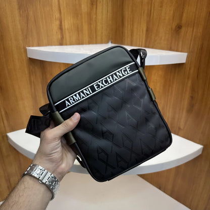 Armani Exchang e Premium Cross Bag  Black Greenam100