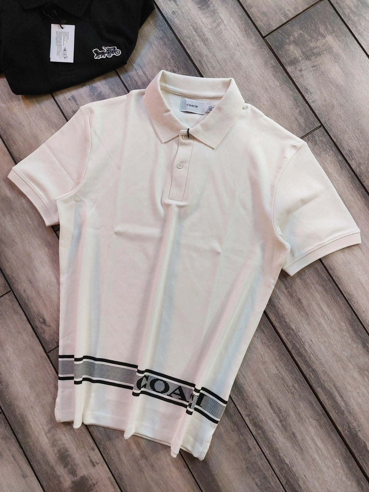 Coac h Cream Imported Polo T-Shirt