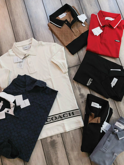 Coac h Cream Imported Polo T-Shirt