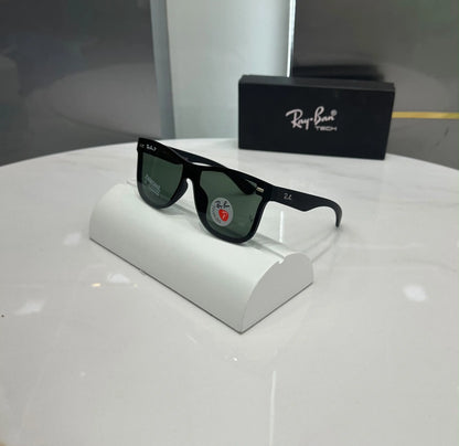 RayBan Black Green Matt Premium Shades 650
