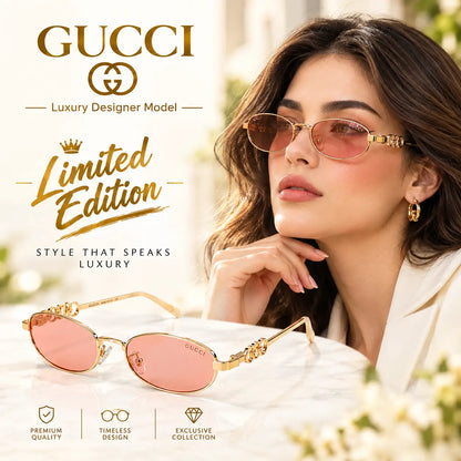 GUCCI PREMIUM LUXURY BRAND'S DESIGNER GOLD PINK SHOWROOM TOP SELLING MODEL