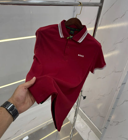 Hugo Bos s Red Logo Work Premium Polo T-shirt