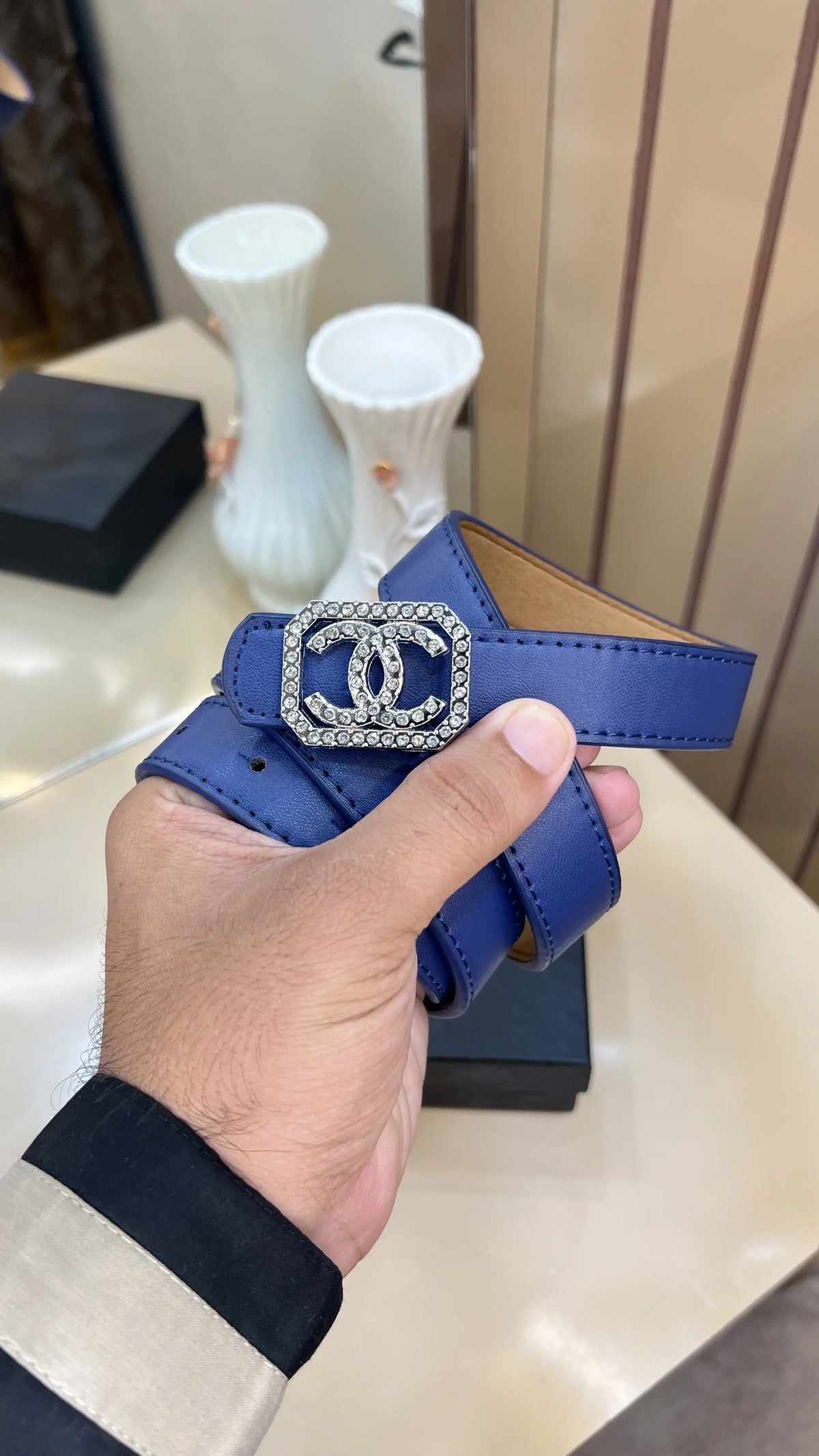 CHANNEL PREMIUM QUALITY IMPORTED LADIES BELT WITH BOX