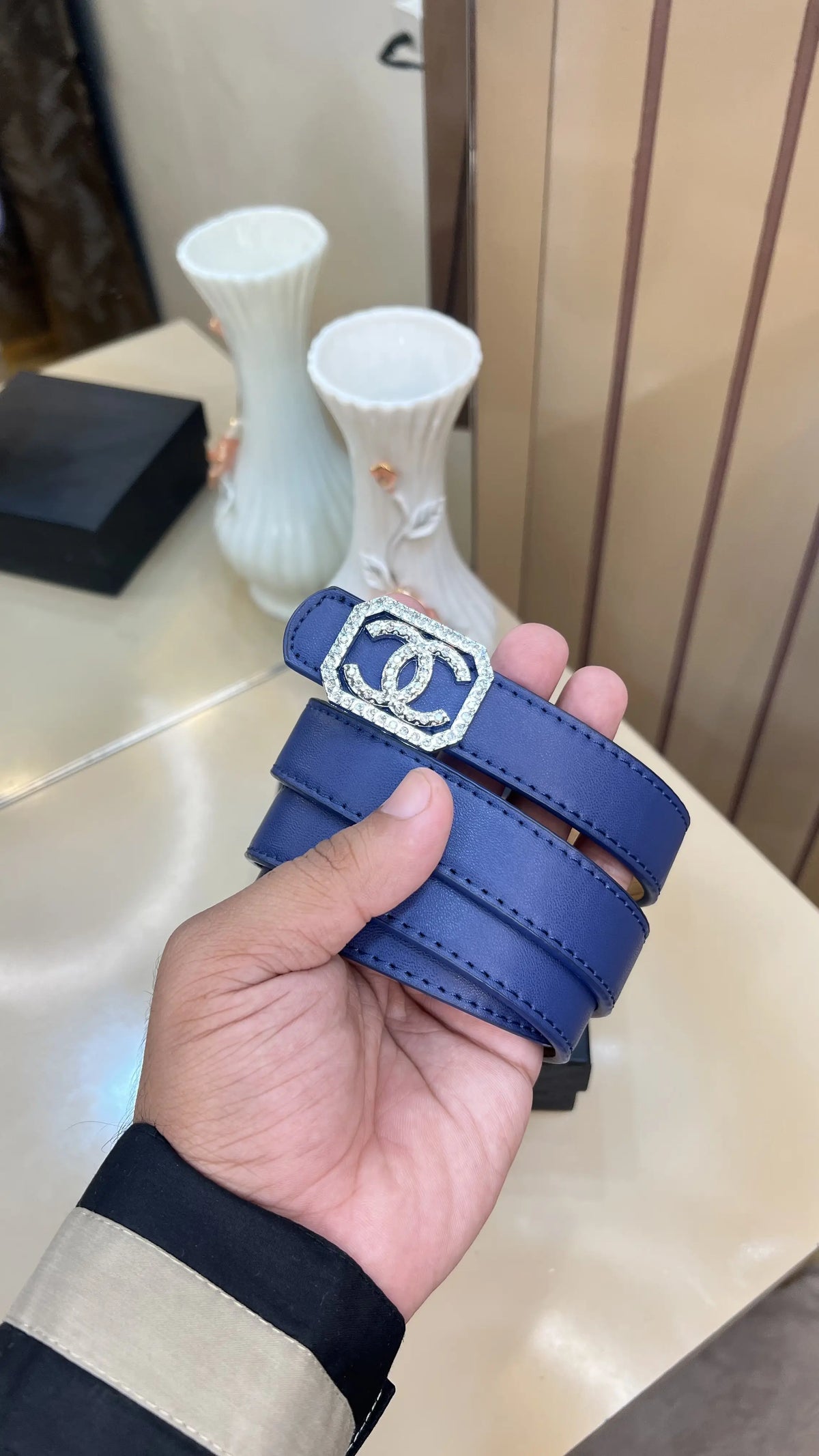 CHANNEL PREMIUM QUALITY IMPORTED LADIES BELT WITH BOX