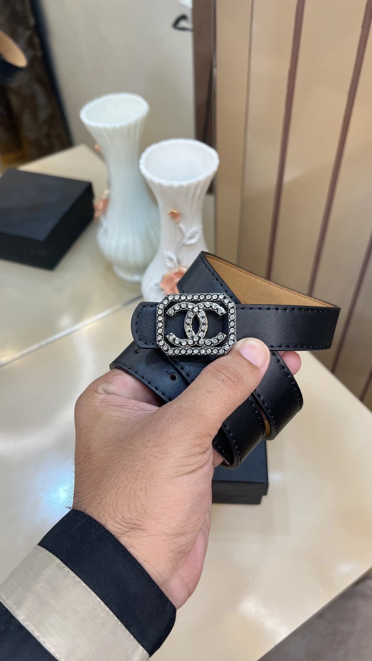 CHANNEL PREMIUM QUALITY IMPORTED LADIES BELT WITH BOX