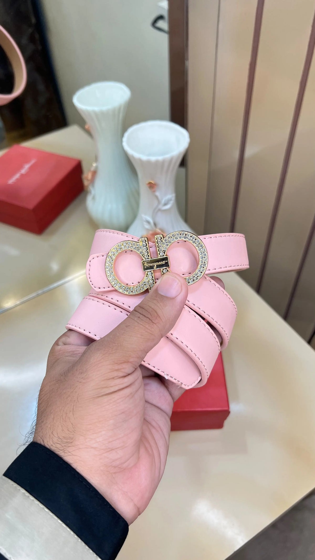 SF SALVATORE FARRAGAMO IMP LADIES BELT WITH BOX
