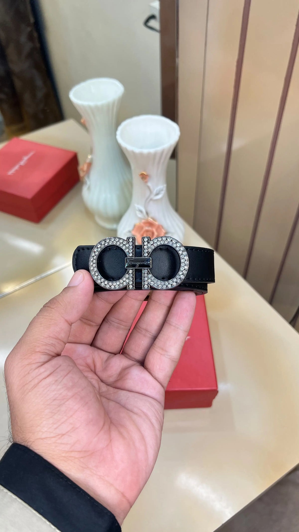 SF SALVATORE FARRAGAMO IMP LADIES BELT WITH BOX