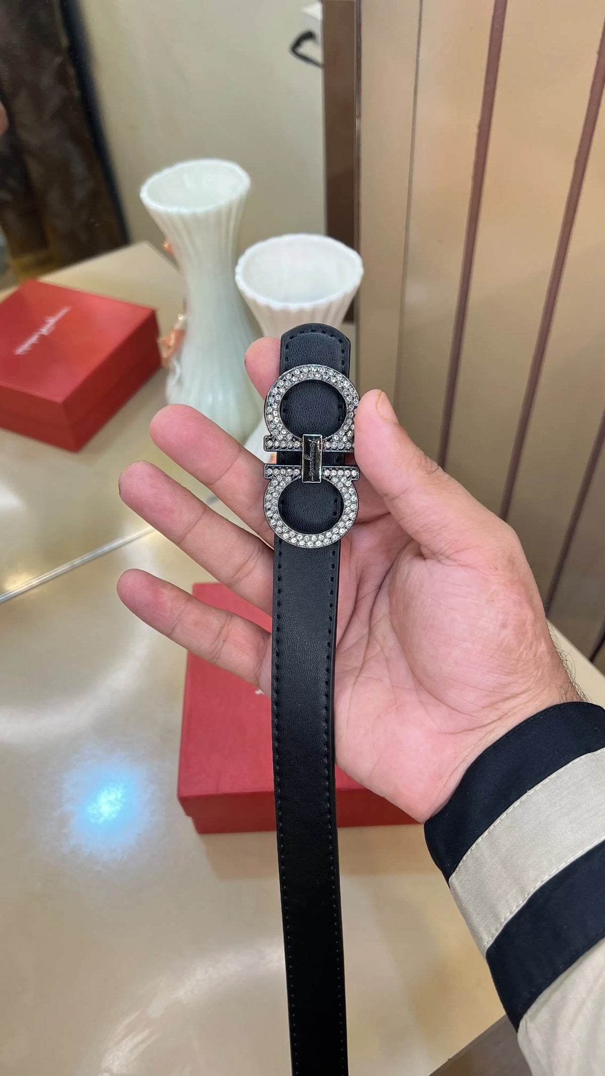 SF SALVATORE FARRAGAMO IMP LADIES BELT WITH BOX