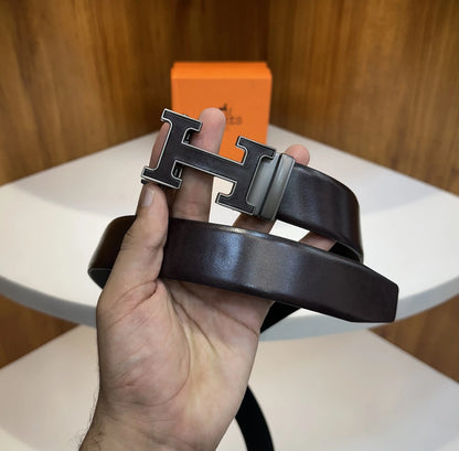 Herme s Premium Imported Belt Grey Brown With Box h330