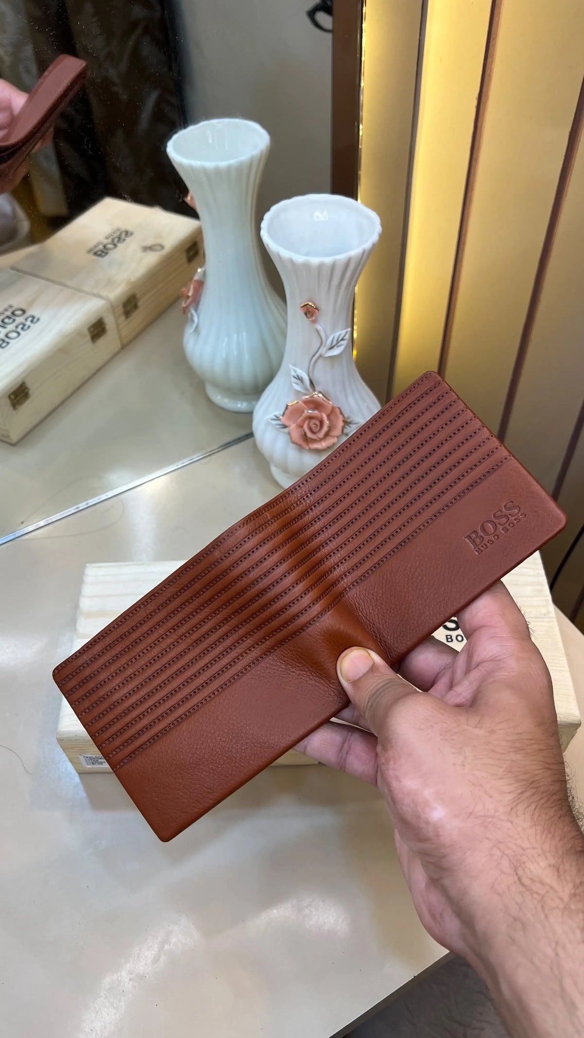 BOSS PREMIUM QUALITY IMP WALLETS WITH OG WOODEN BOX