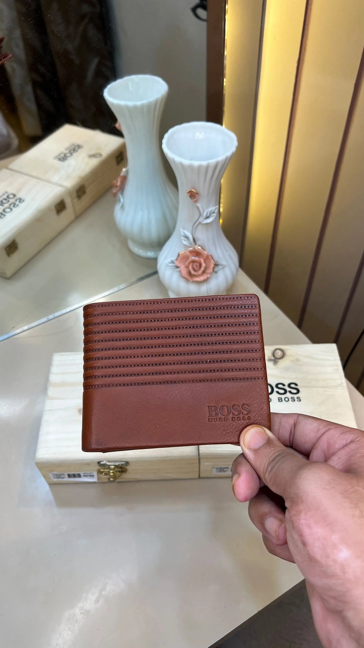 BOSS PREMIUM QUALITY IMP WALLETS WITH OG WOODEN BOX