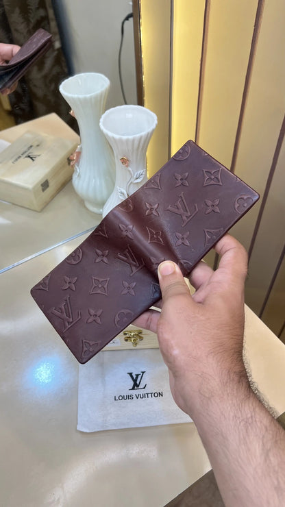 LV LOUIS VUITTON PREMIUM QUALITY IMPORTED WALLET WITH OG WOODEN BOX
