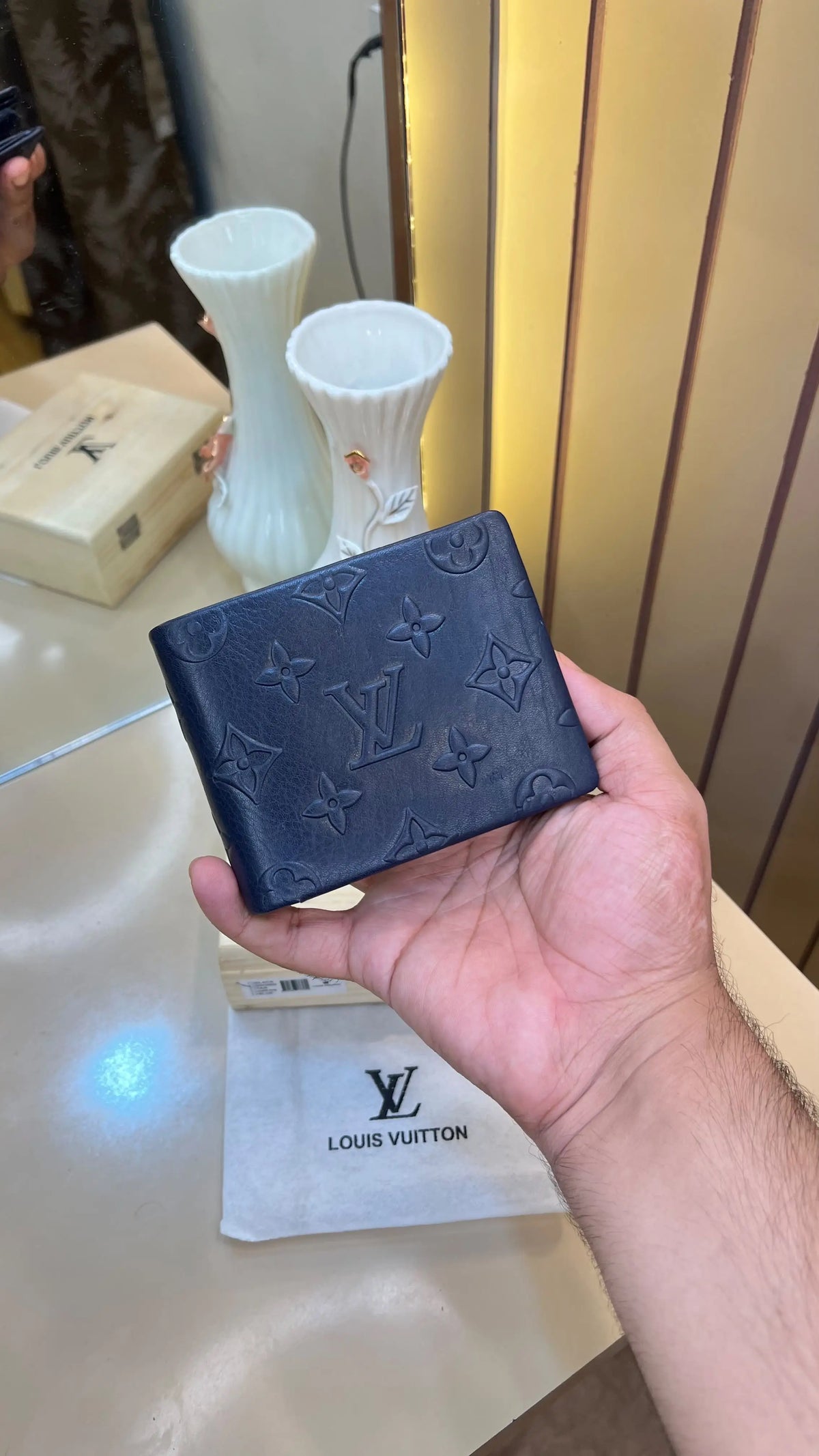 LV LOUIS VUITTON PREMIUM QUALITY IMP WALLETS WITH OG WOODEN BOX