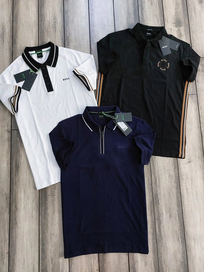Hugo  Bos s Black Logo Work Premium Polo T-shirt